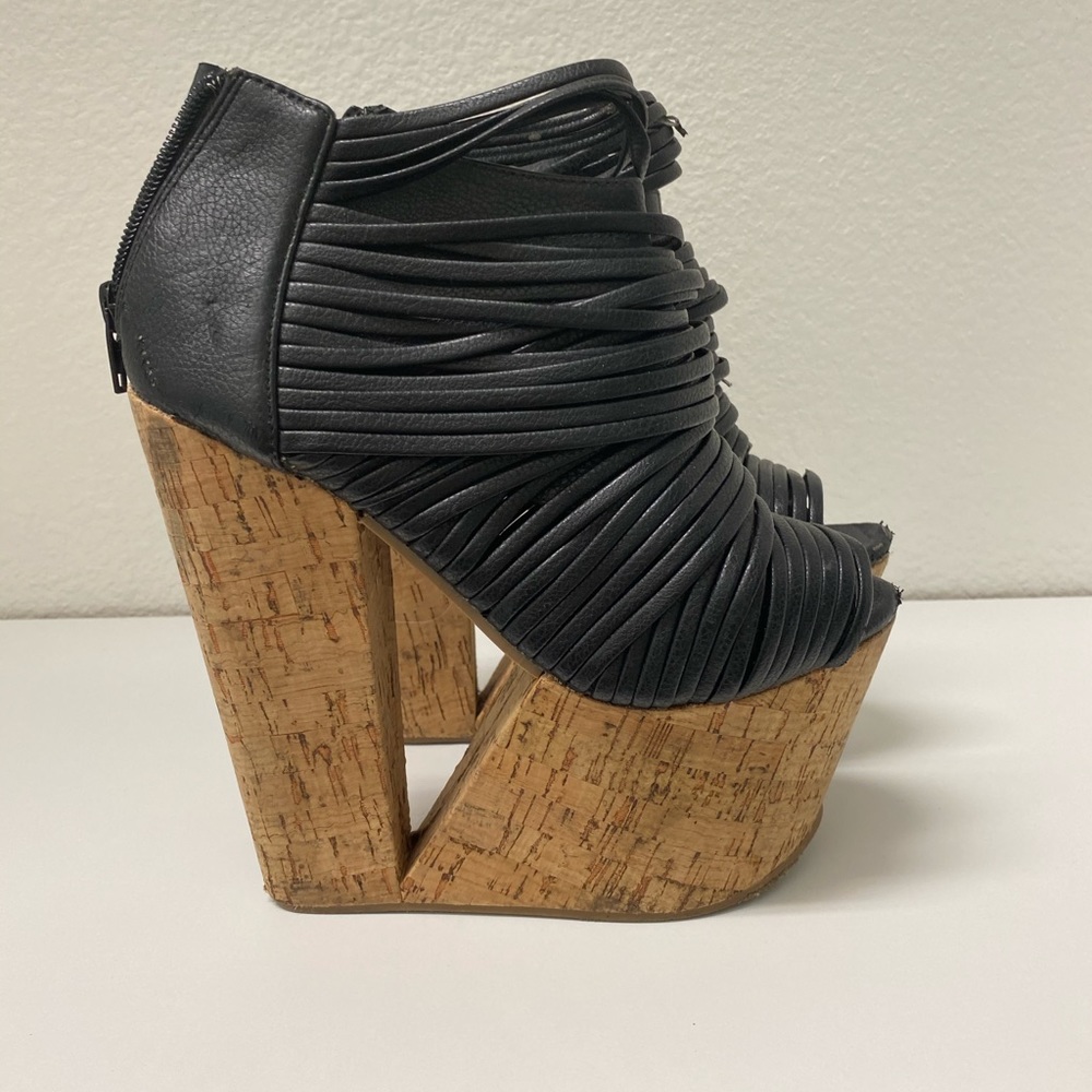 Black platform heels